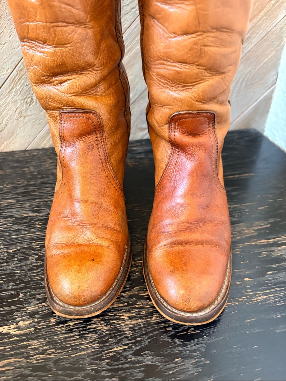 RARE Vintage Black Label Frye Campus Cowgirl Boots, Made in USA, Size 6.5, #8555 - Picture 4 of 14